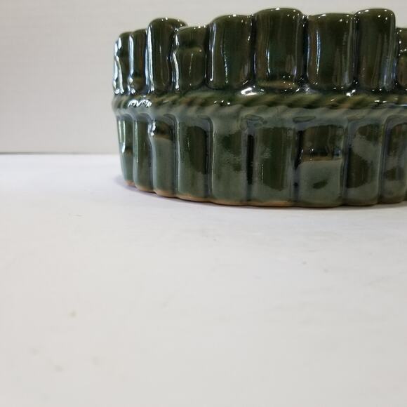 Vintage ceramic glazed bamboo flower holder B-641 (5.1350) - Picture 9 of 16